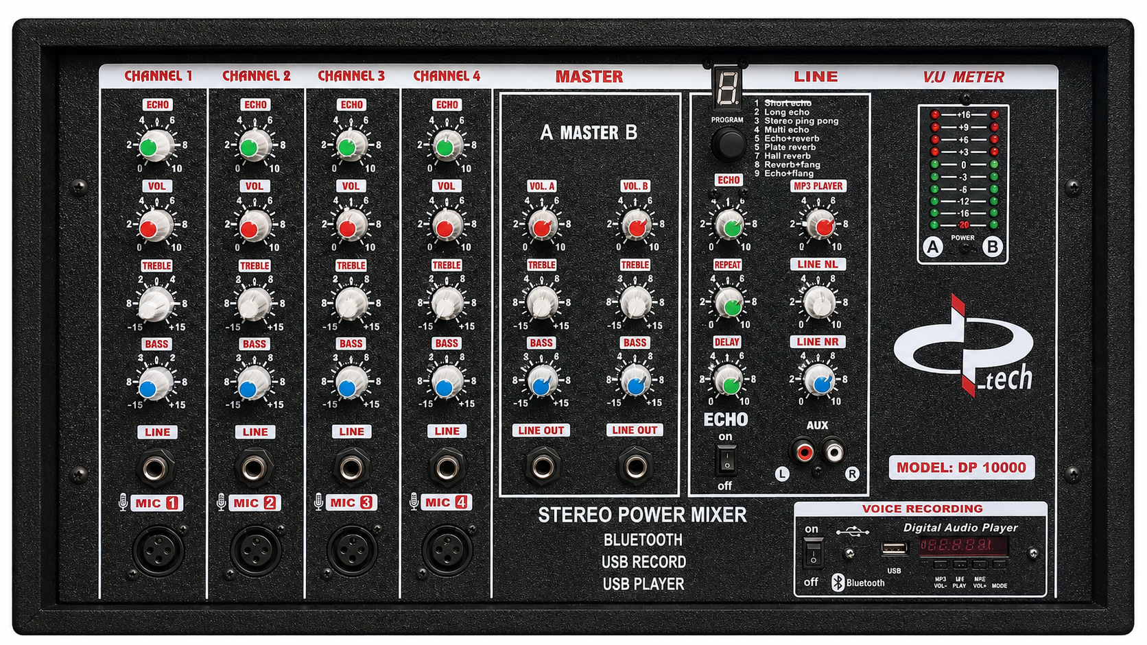 پاور آمپلی فایر اکو دار DP TECH-DP4000 plus
